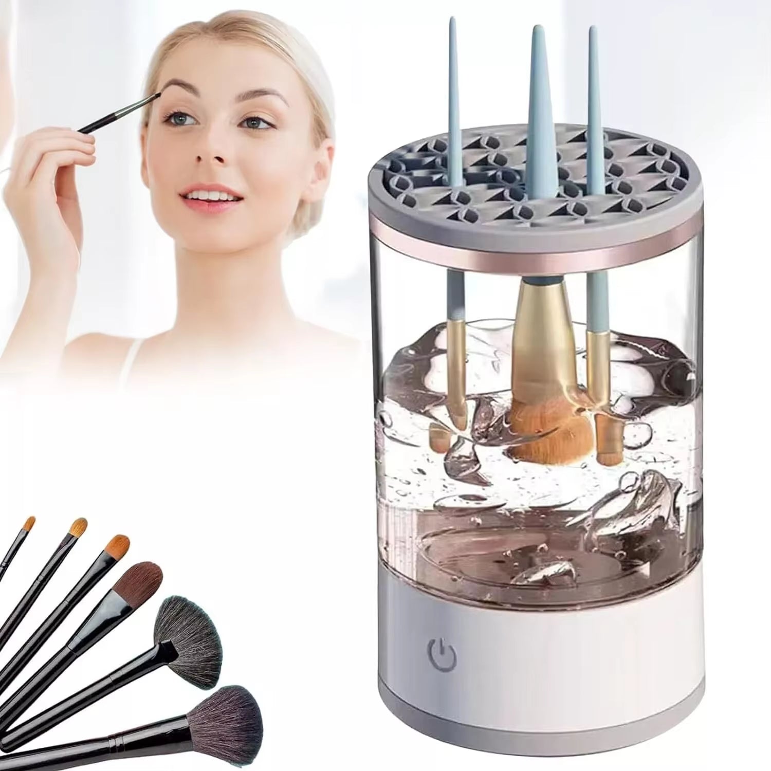 Portable Makeup Brush Cleaner Solution Electric Brush Cleaner Makeup Home Electric Makeup Brush Cleaner and Dryer