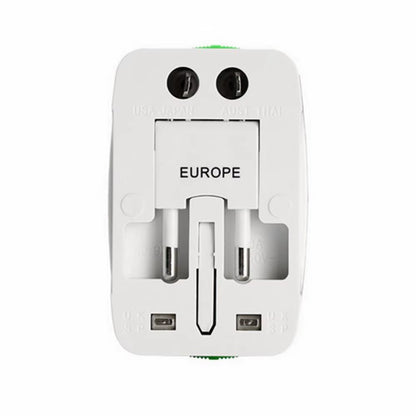 All in One Universal International Plug Adapter 2 USB Port World Travel AC Power Charger Adapter AU US UK EU Converter